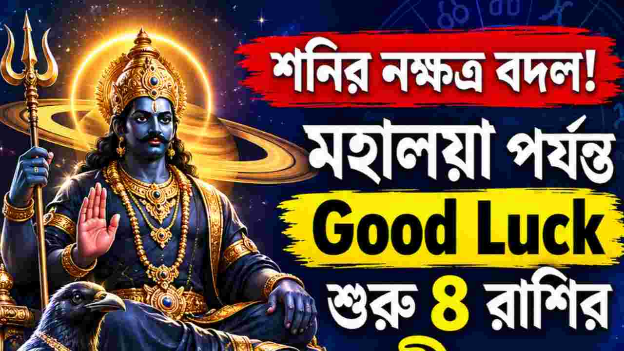 শনির নক্ষত্র বদলেই Good Luck! মহালয়া পর্যন্ত ৪ রাশির জীবনে আসছে সুখ-সমৃদ্ধি