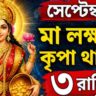 তুঙ্গে থাকবে অর্থভাগ্য! সেপ্টেম্বরে মা লক্ষ্মীর কৃপা ৩ রাশিতে