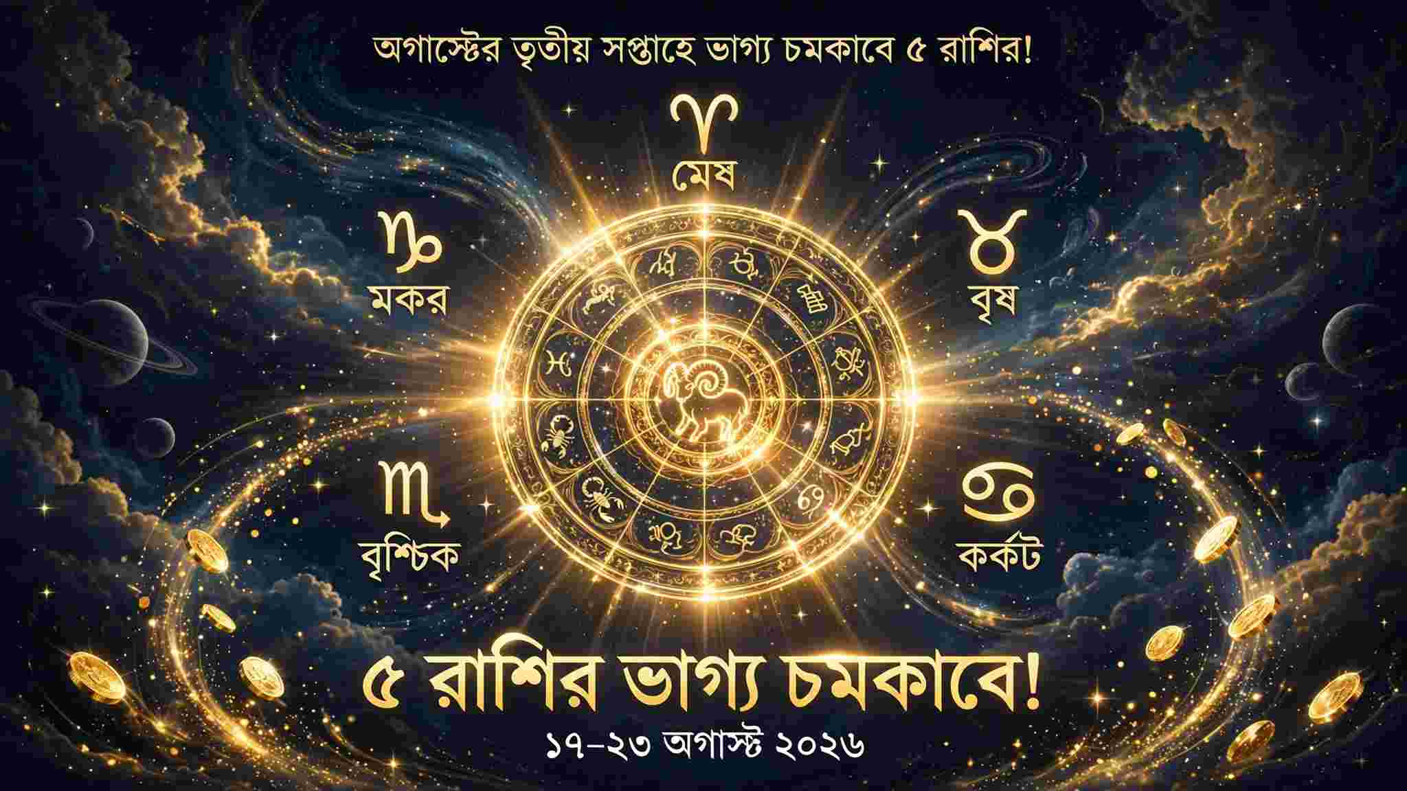অগাস্টের তৃতীয় সপ্তাহে ভাগ্য চমকাবে ৫ রাশির, মিলতে পারে বড় আর্থিক লাভ
