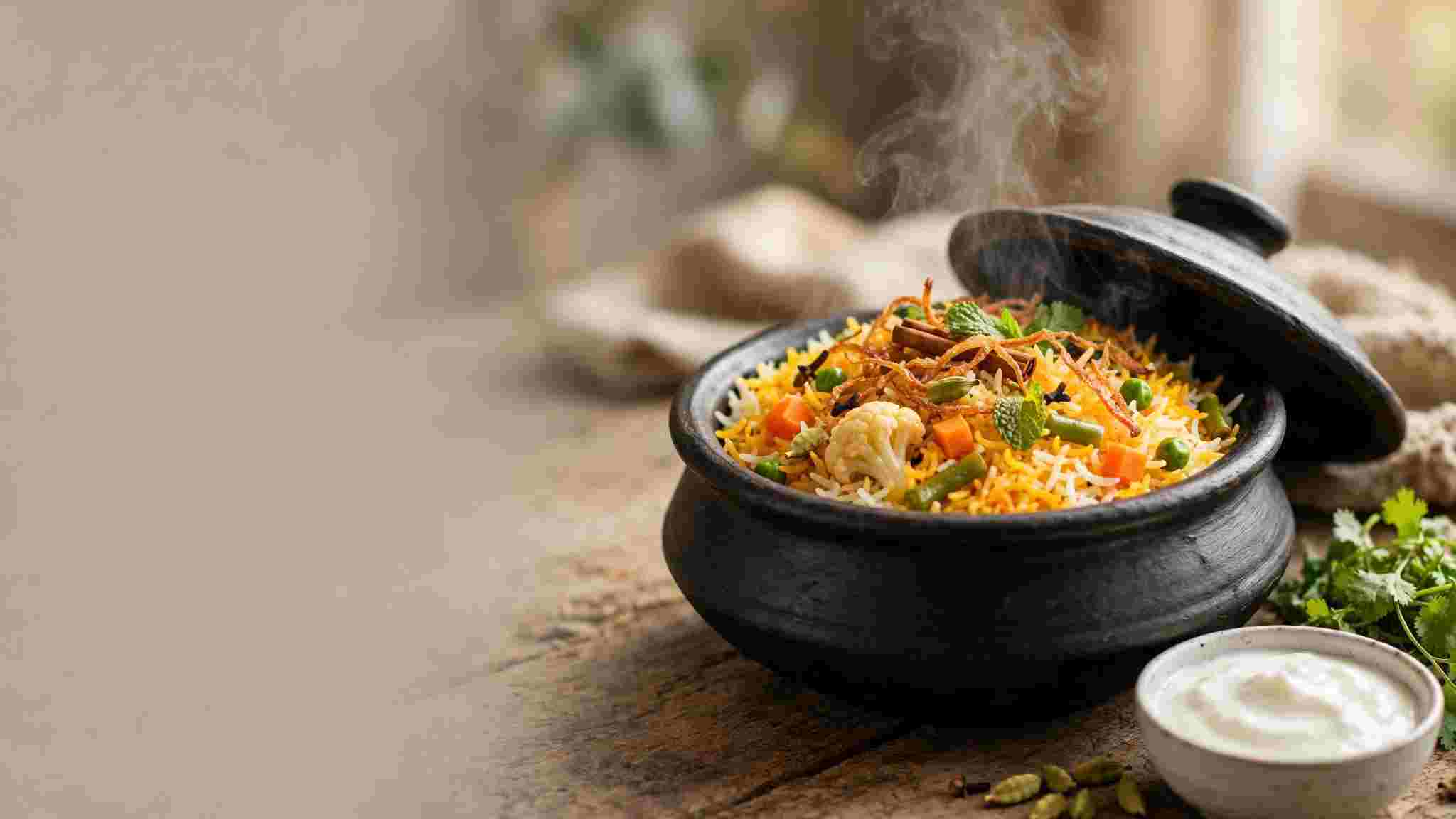 Recipe: একফোঁটা তেল ছাড়াই বানান সুস্বাদু ও স্বাস্থ্যকর নিরামিষ দম বিরিয়ানি, রইল সহজ রেসিপি