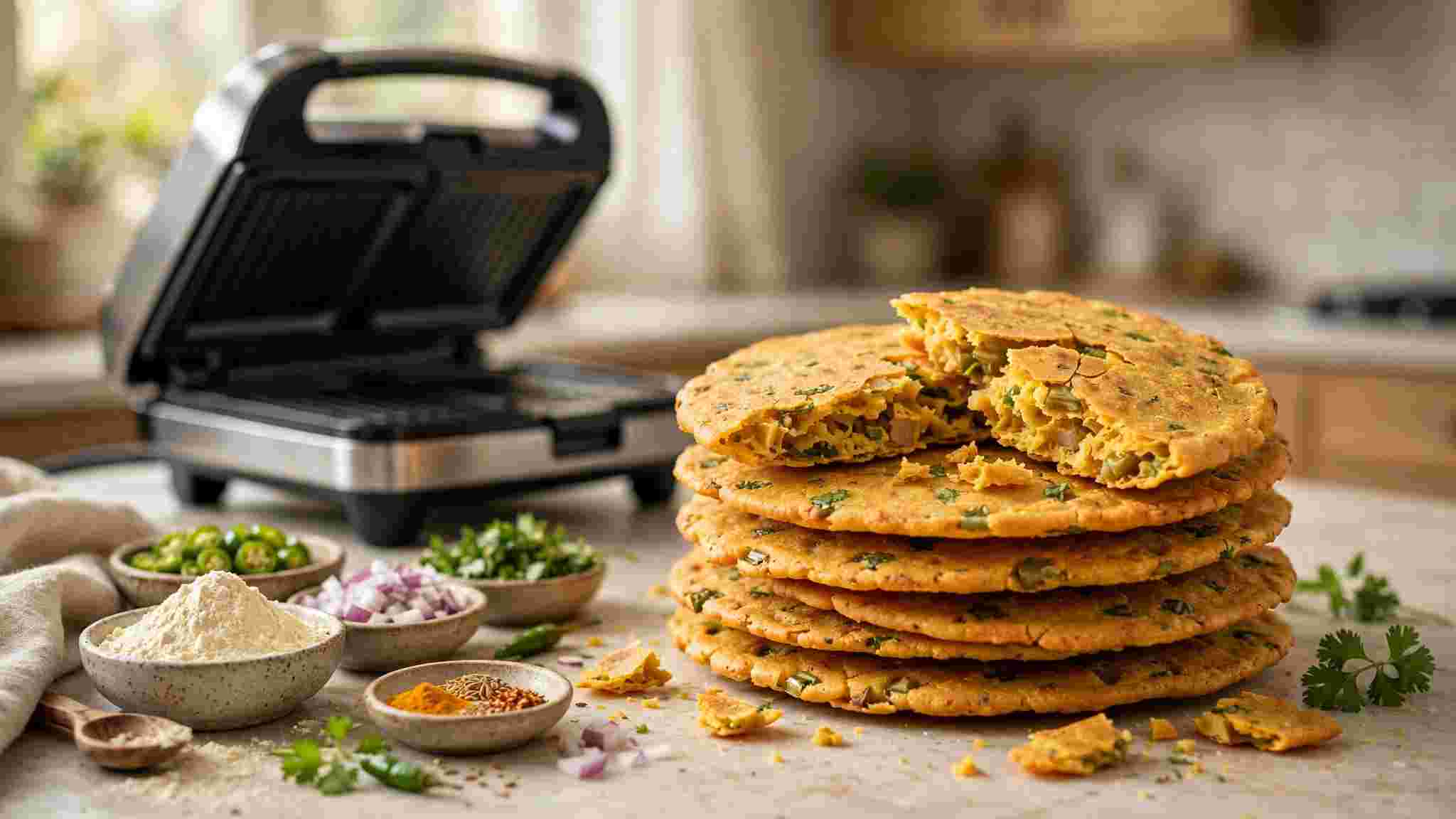 Recipe: বেসনের মুচমুচে চিলা বানানোর সহজ কৌশল, উনুন ছাড়াই রন্ধনশিল্পী কুণাল কপূরের পদ্ধতি