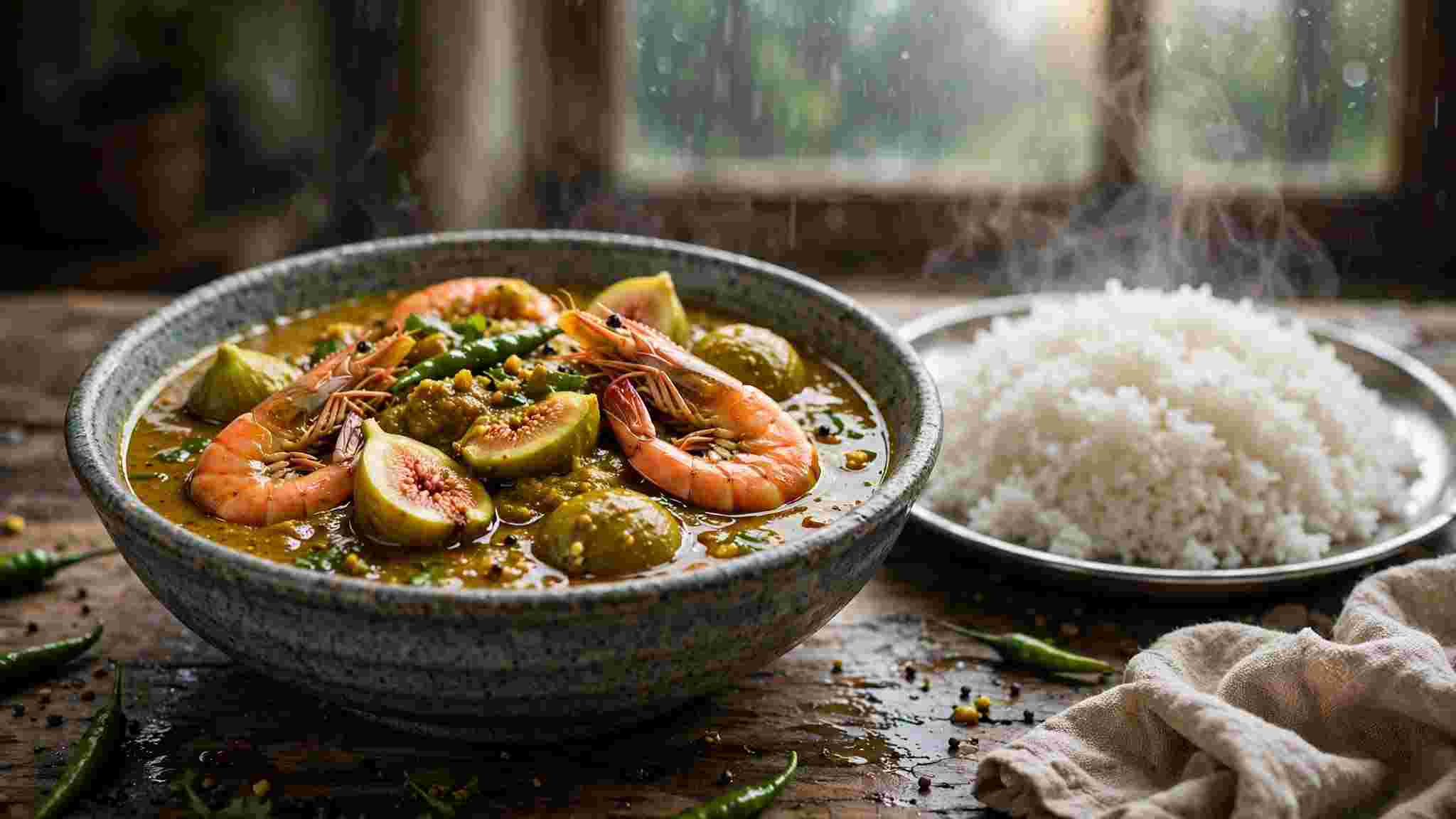 Recipe: কষিয়ে রাঁধলে মাংসকেও হার মানাবে! বর্ষায় বানিয়ে ফেলুন ঝাল ঝাল ডুমুর-চিংড়ির ডালনা