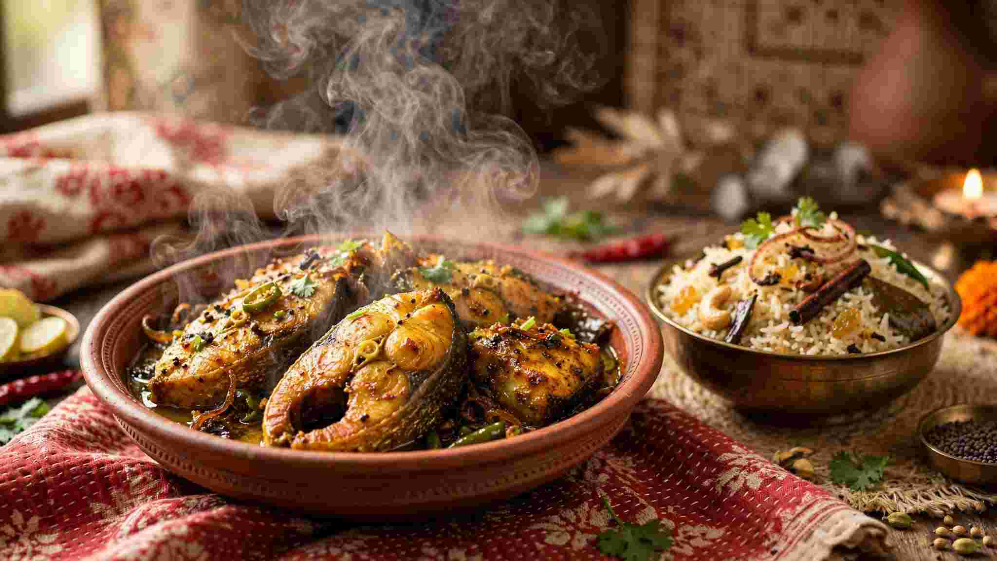 Recipe: দইমাছ অনেক হল, বিশেষ দিনে পোলাওয়ের সঙ্গে জমিয়ে খান স্মোকি ঘি কাতলা