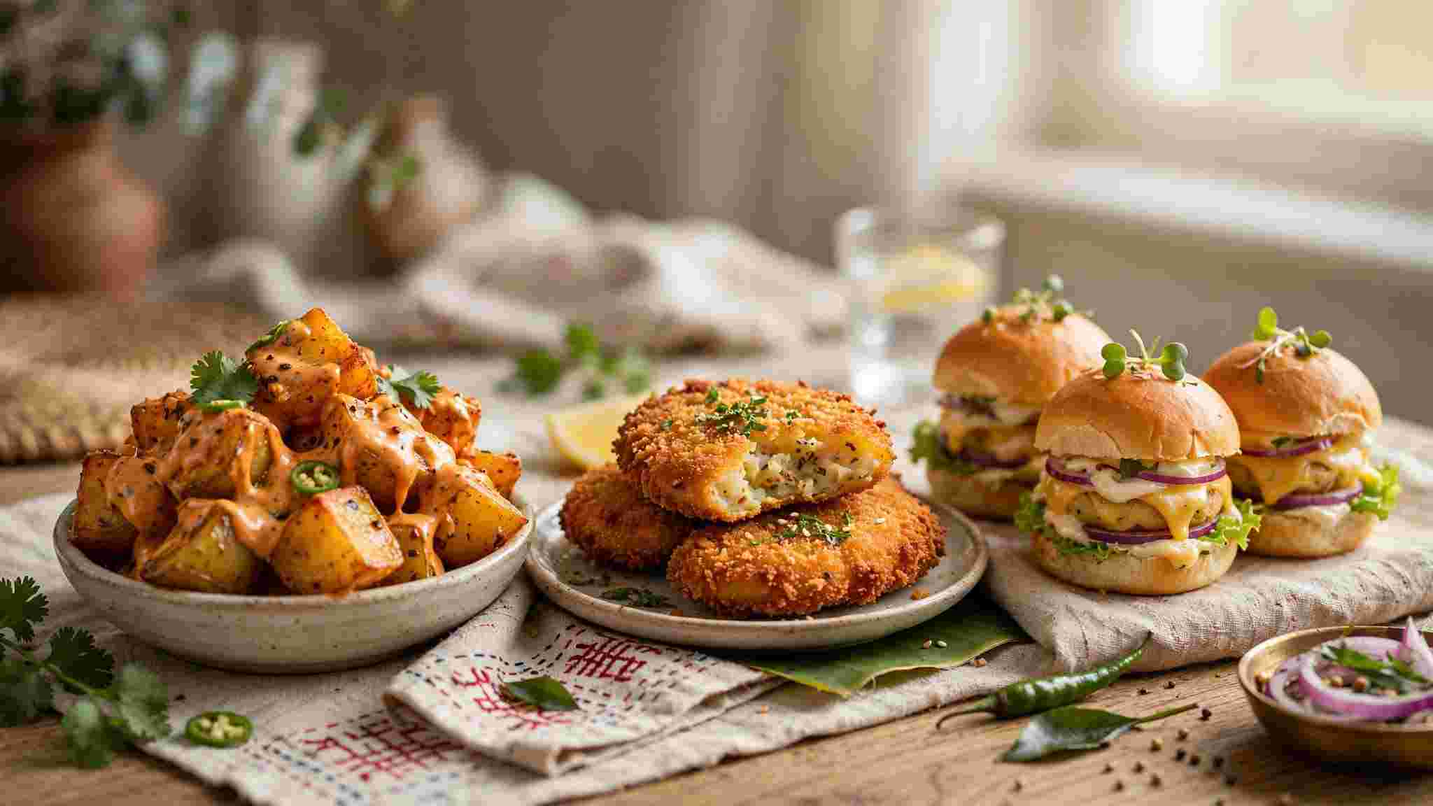Recipe: বেঁচে যাওয়া আলুভাতে ফেলবেন না! তৈরি করুন মুখরোচক কাজ়ুন পট্যাটো, স্লাইডার ও মুচমুচে কাটলেট