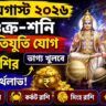 ২১ অগাস্ট শুক্র-শনি প্রতিযুতি যোগ: ৪ রাশির জীবনে আসছে অর্থলাভ ও সাফল্যের সুবর্ণ সময়