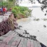 হুগলি নদীর ভাঙনে ধসে গেল বাঁধানো পাড়, নদীগর্ভে পার্কের অংশ! আতঙ্ক গড়চুমুকে