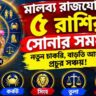 Astrology: নতুন চাকরি, বাড়তি আয়, সঞ্চয়ের সুযোগ! মালব্য রাজযোগে ৫ রাশির সোনার সময়