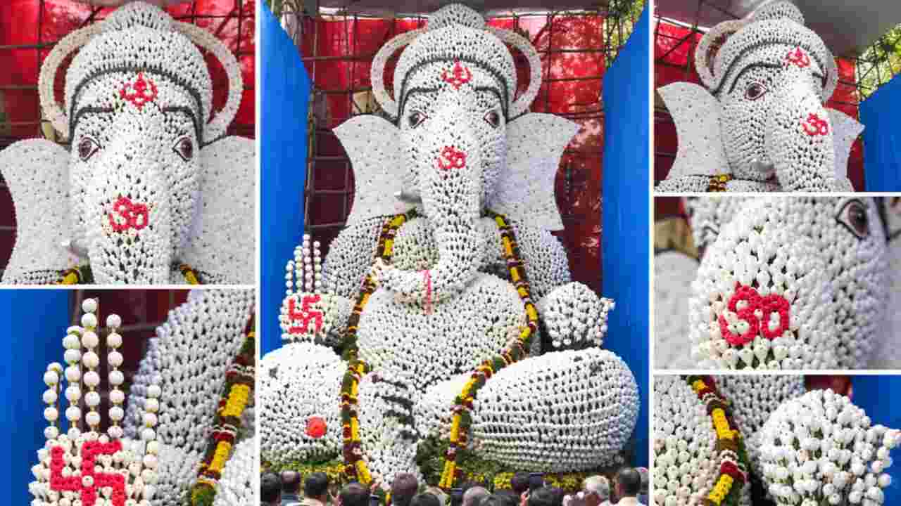 কোথাও ১২ হাজার শাঁখ, কোথাও ২৪ ক্যারেট সোনা! গণেশমূর্তিতে চমকের পর চমক