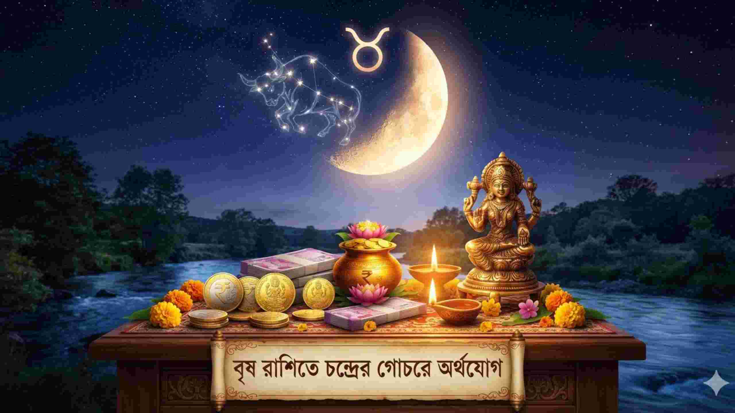 ২৪ ঘণ্টার মধ্যে সুসময়! বৃষ রাশিতে চন্দ্রের গোচরে অর্থযোগ, ভাগ্য খুলবে ৬ রাশির