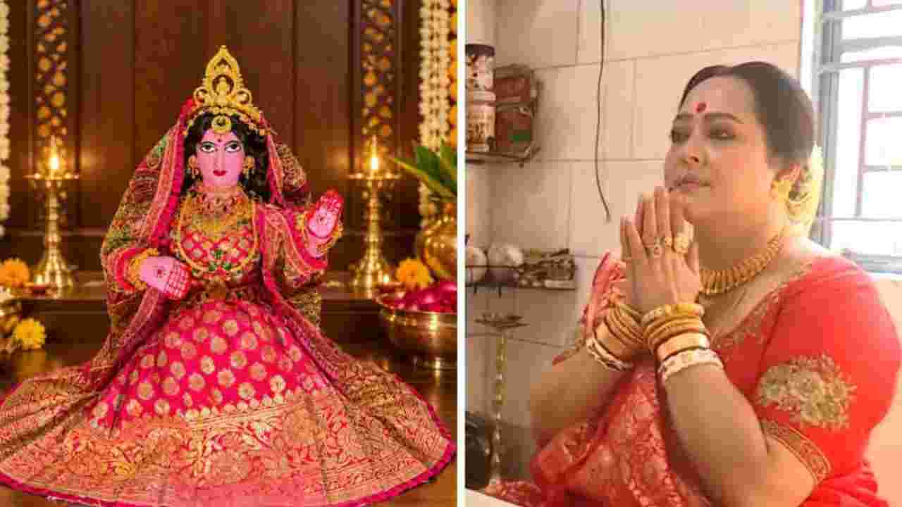 ‘নিমন্ত্রণ করতে হয় না, মানুষ এমনিই আসে’, বাড়ির লক্ষ্মীপুজো নিয়ে অকপট অপরাজিতা আঢ্য