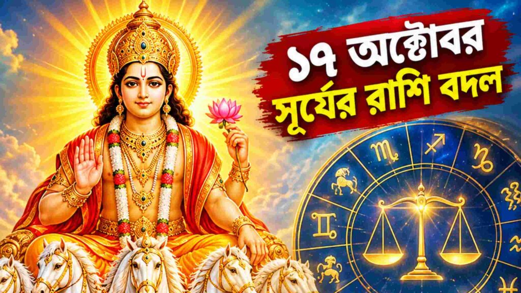 ১৭ অক্টোবর থেকেই বদলাবে ভাগ্য! তুলা রাশিতে সূর্যের মহাগোচরে ৩ রাশির জীবনে আসবে বড় সাফল্য
